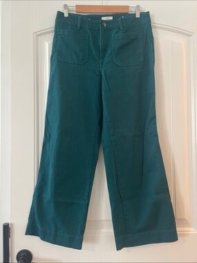 LOFT Teal Wide-Leg Jeans
